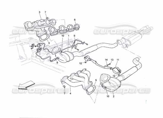 a part diagram from the Maserati Quattroporte M139 (2005-2013) parts catalogue