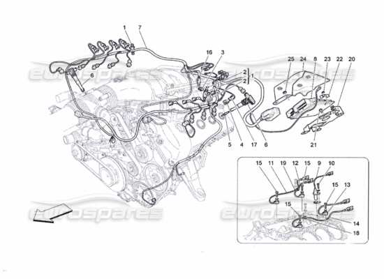 a part diagram from the Maserati Quattroporte M139 (2005-2013) parts catalogue