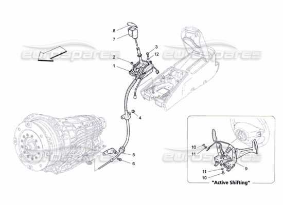 a part diagram from the Maserati Quattroporte M139 (2005-2013) parts catalogue