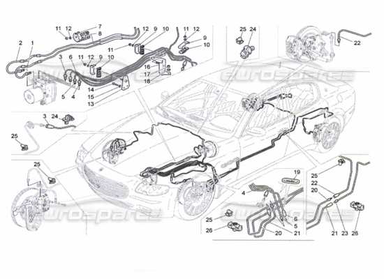 a part diagram from the Maserati Quattroporte M139 (2005-2013) parts catalogue