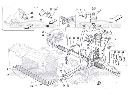 a part diagram from the Maserati Quattroporte M139 (2005-2013) parts catalogue