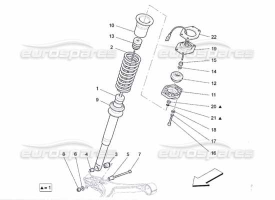 a part diagram from the Maserati Quattroporte M139 (2005-2013) parts catalogue