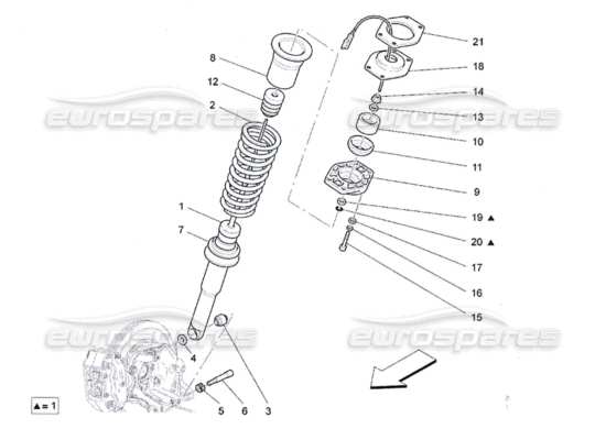 a part diagram from the Maserati Quattroporte M139 (2005-2013) parts catalogue