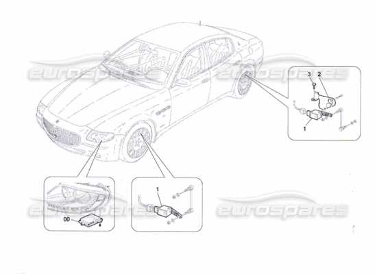 a part diagram from the Maserati Quattroporte M139 (2005-2013) parts catalogue