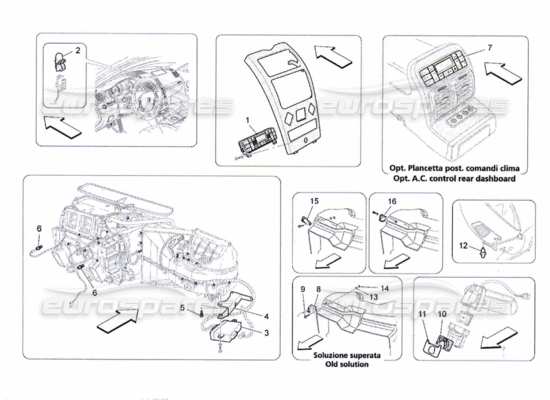 a part diagram from the Maserati Quattroporte M139 (2005-2013) parts catalogue