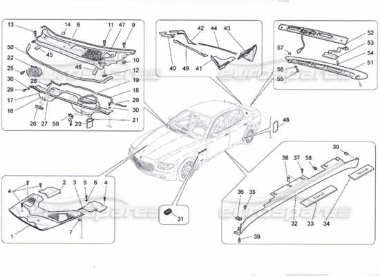 a part diagram from the Maserati QTP. (2010) 4.7 parts catalogue