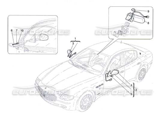 a part diagram from the Maserati Quattroporte M139 (2005-2013) parts catalogue