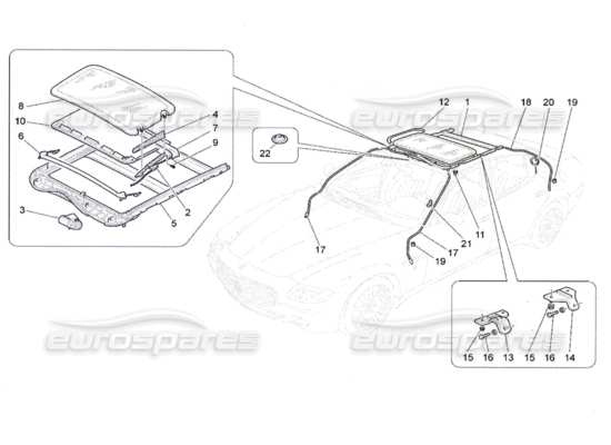 a part diagram from the Maserati Quattroporte M139 (2005-2013) parts catalogue