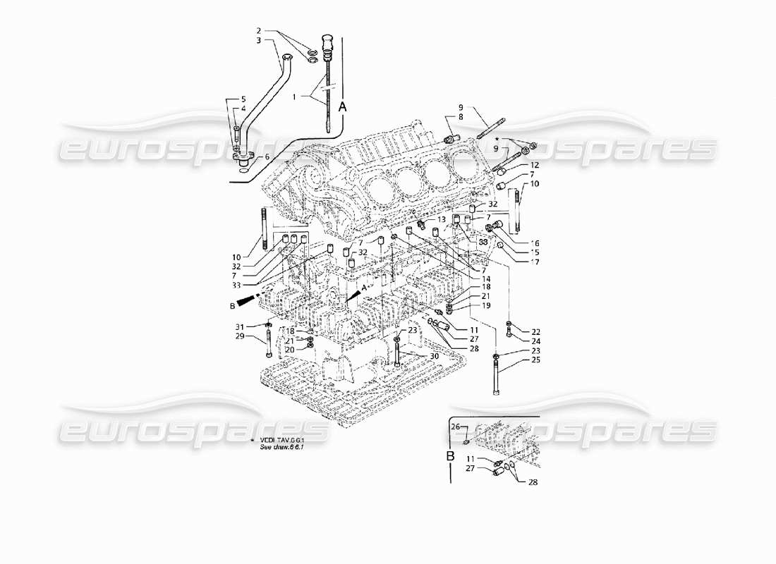 Maserati QTP V8 (1998) fastenings and block accessories Parts Diagram