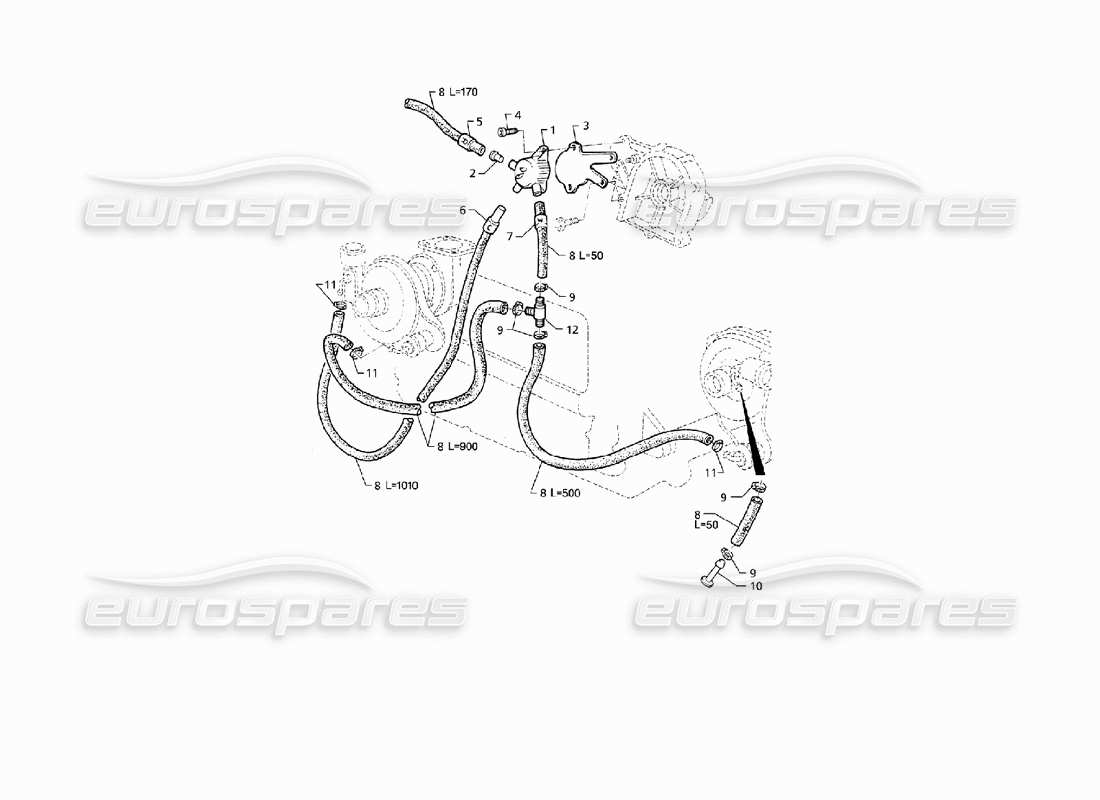 Maserati QTP V8 (1998) Boost Control System Part Diagram