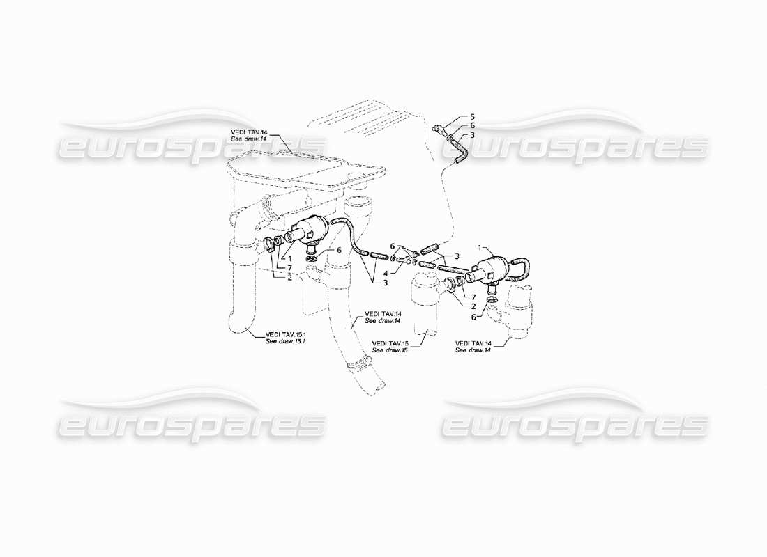 Maserati QTP V8 (1998) Pop-Off Valve System Part Diagram
