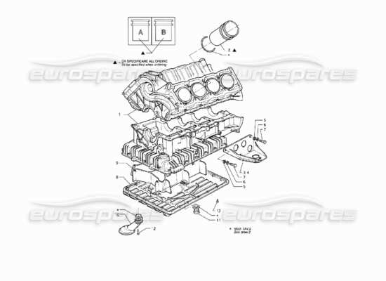 a part diagram from the Maserati Quattroporte (1996-2001) parts catalogue