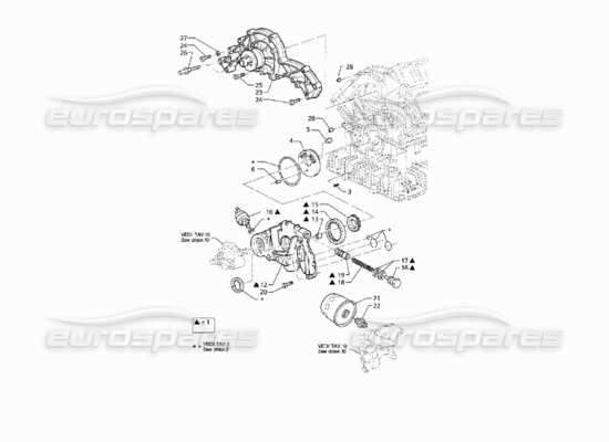 a part diagram from the Maserati Quattroporte (1996-2001) parts catalogue