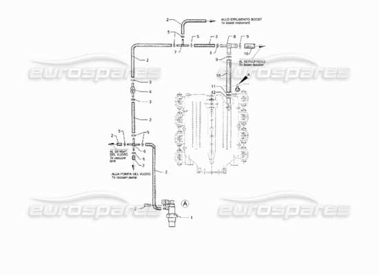 a part diagram from the Maserati QTP V8 (1998) parts catalogue