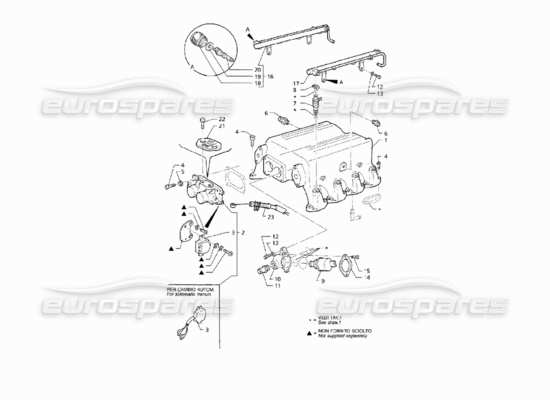 a part diagram from the Maserati Quattroporte (1996-2001) parts catalogue