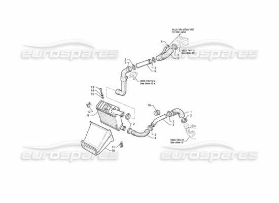 a part diagram from the Maserati QTP V8 (1998) parts catalogue