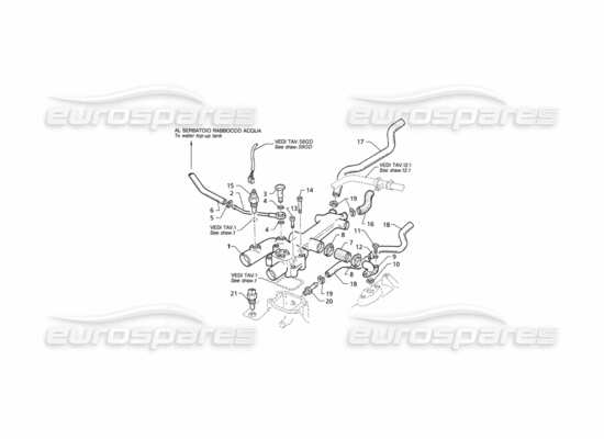 a part diagram from the Maserati Quattroporte (1996-2001) parts catalogue