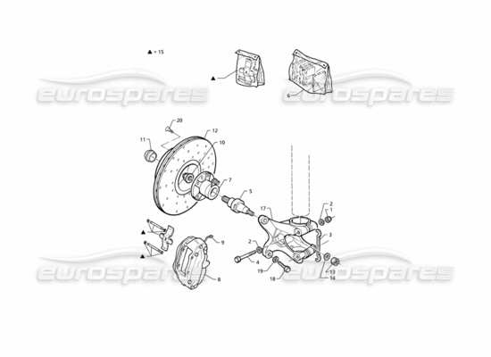 a part diagram from the Maserati Quattroporte (1996-2001) parts catalogue