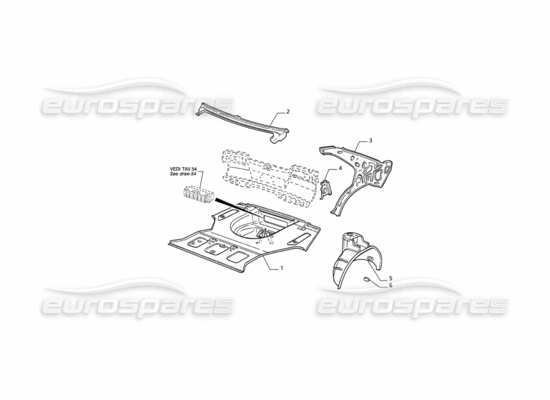 a part diagram from the Maserati Quattroporte (1996-2001) parts catalogue