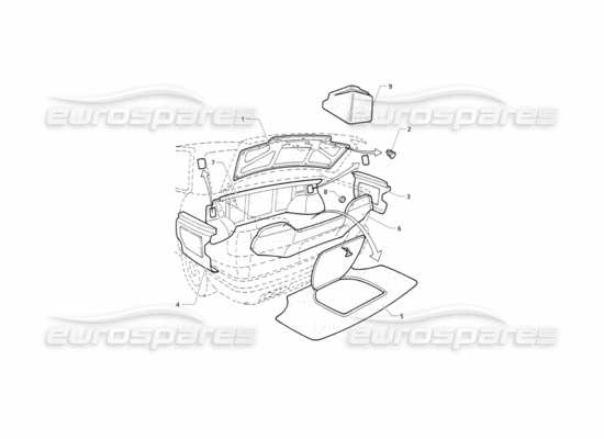 a part diagram from the Maserati Quattroporte (1996-2001) parts catalogue