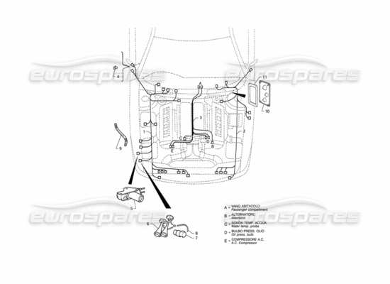 a part diagram from the Maserati Quattroporte (1996-2001) parts catalogue