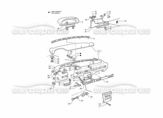 a part diagram from the Maserati Quattroporte (1996-2001) parts catalogue