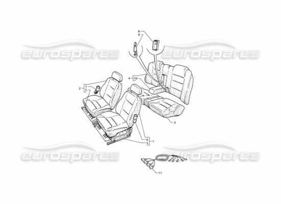 a part diagram from the Maserati Quattroporte (1996-2001) parts catalogue