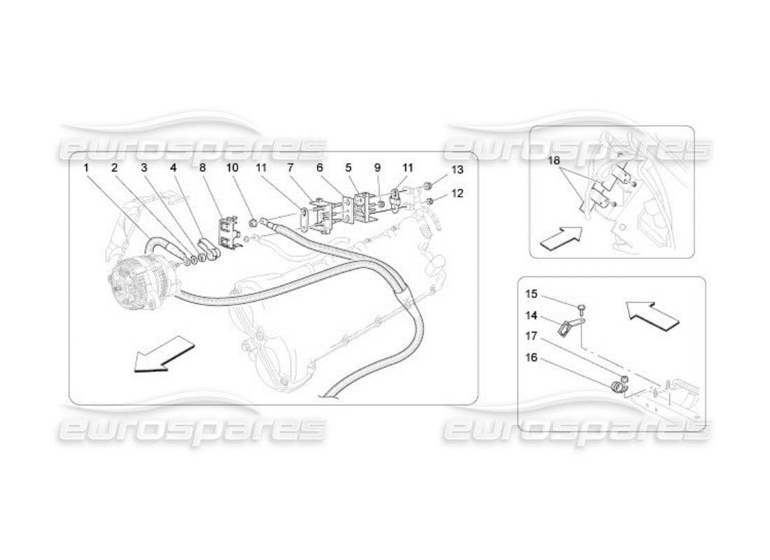 Maserati QTP. (2005) 4.2 main wiring Parts Diagram
