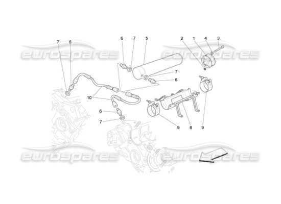 a part diagram from the Maserati Quattroporte M139 (2005-2013) parts catalogue