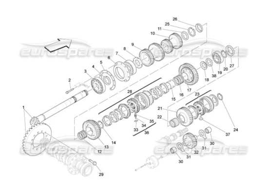 a part diagram from the Maserati Quattroporte M139 (2005-2013) parts catalogue