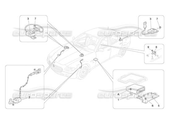 a part diagram from the Maserati Quattroporte M139 (2005-2013) parts catalogue