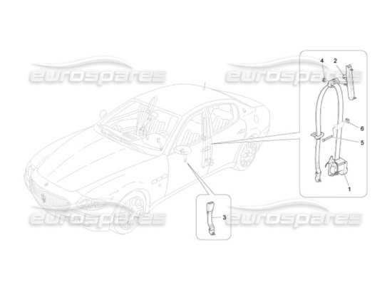 a part diagram from the Maserati Quattroporte M139 (2005-2013) parts catalogue