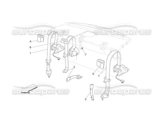 a part diagram from the Maserati Quattroporte M139 (2005-2013) parts catalogue