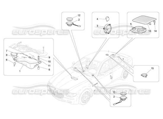 a part diagram from the Maserati Quattroporte M139 (2005-2013) parts catalogue