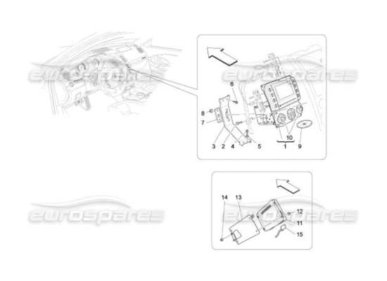 a part diagram from the Maserati Quattroporte M139 (2005-2013) parts catalogue