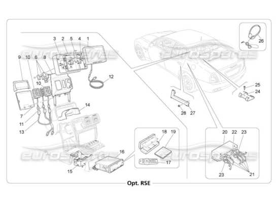 a part diagram from the Maserati Quattroporte M139 (2005-2013) parts catalogue