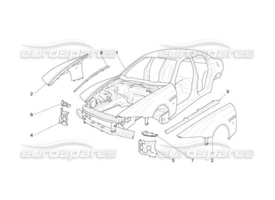 a part diagram from the Maserati Quattroporte M139 (2005-2013) parts catalogue