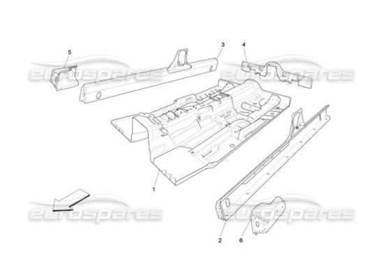 a part diagram from the Maserati Quattroporte M139 (2005-2013) parts catalogue