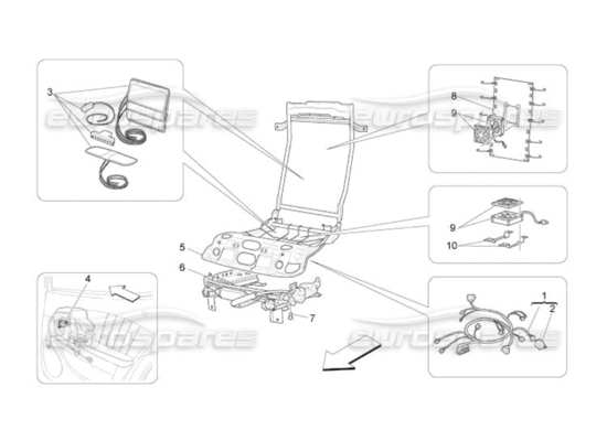 a part diagram from the Maserati Quattroporte M139 (2005-2013) parts catalogue