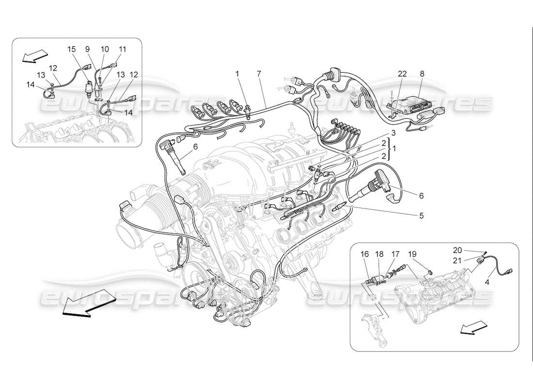 Maserati QTP. (2006) 4.2 F1 electronic control: injection and engine timing control Parts Diagram