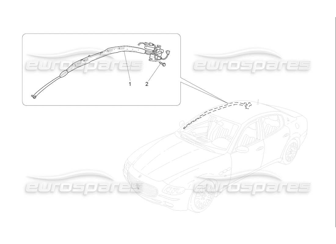 Maserati QTP. (2006) 4.2 F1 WINDOW BAG SYSTEM Parts Diagram