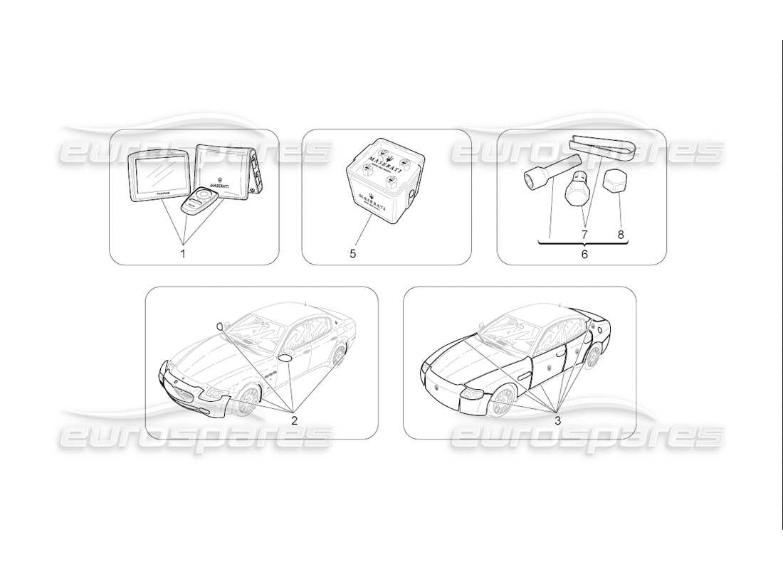 Maserati QTP. (2006) 4.2 F1 after market accessories Parts Diagram