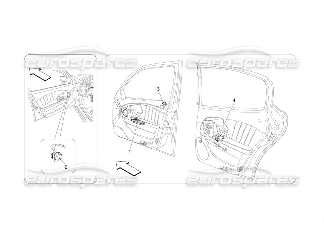 Maserati QTP. (2006) 4.2 F1 door devices Part Diagram