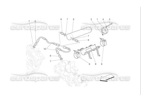 a part diagram from the Maserati Quattroporte M139 (2005-2013) parts catalogue