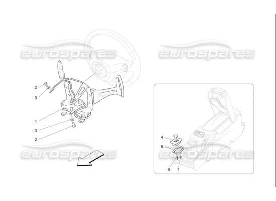 a part diagram from the Maserati Quattroporte M139 (2005-2013) parts catalogue