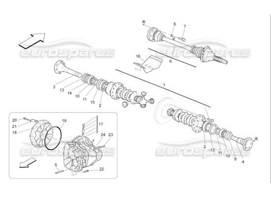 a part diagram from the Maserati Quattroporte M139 (2005-2013) parts catalogue