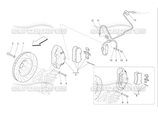 a part diagram from the Maserati Quattroporte M139 (2005-2013) parts catalogue