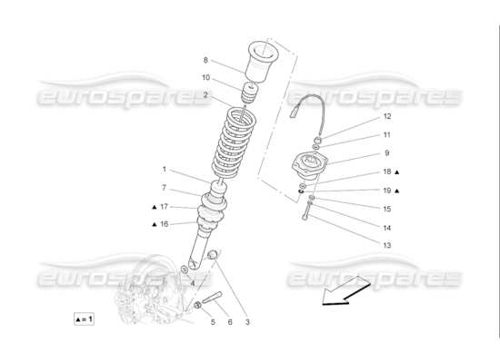 a part diagram from the Maserati Quattroporte M139 (2005-2013) parts catalogue