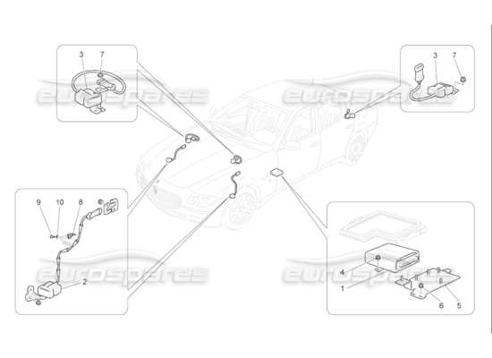 a part diagram from the Maserati Quattroporte M139 (2005-2013) parts catalogue