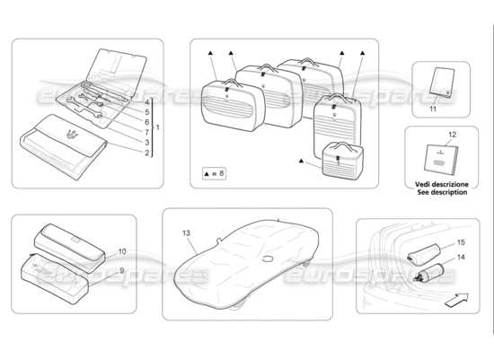 a part diagram from the Maserati Quattroporte M139 (2005-2013) parts catalogue